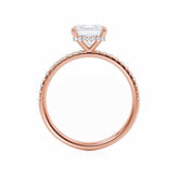 1.20 CT Princess Shaped Moissanite Hidden Halo Style Engagement Ring 2